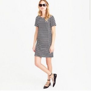 J.Crew Black and White Striped Dress Small